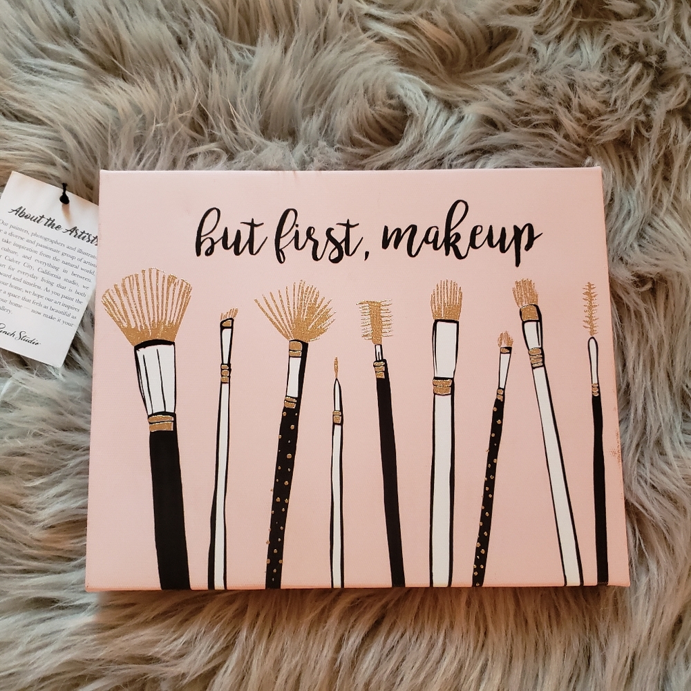 Pink Canvas For Makeup Vanity